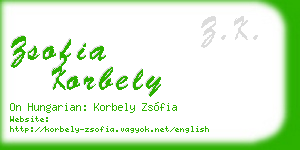zsofia korbely business card